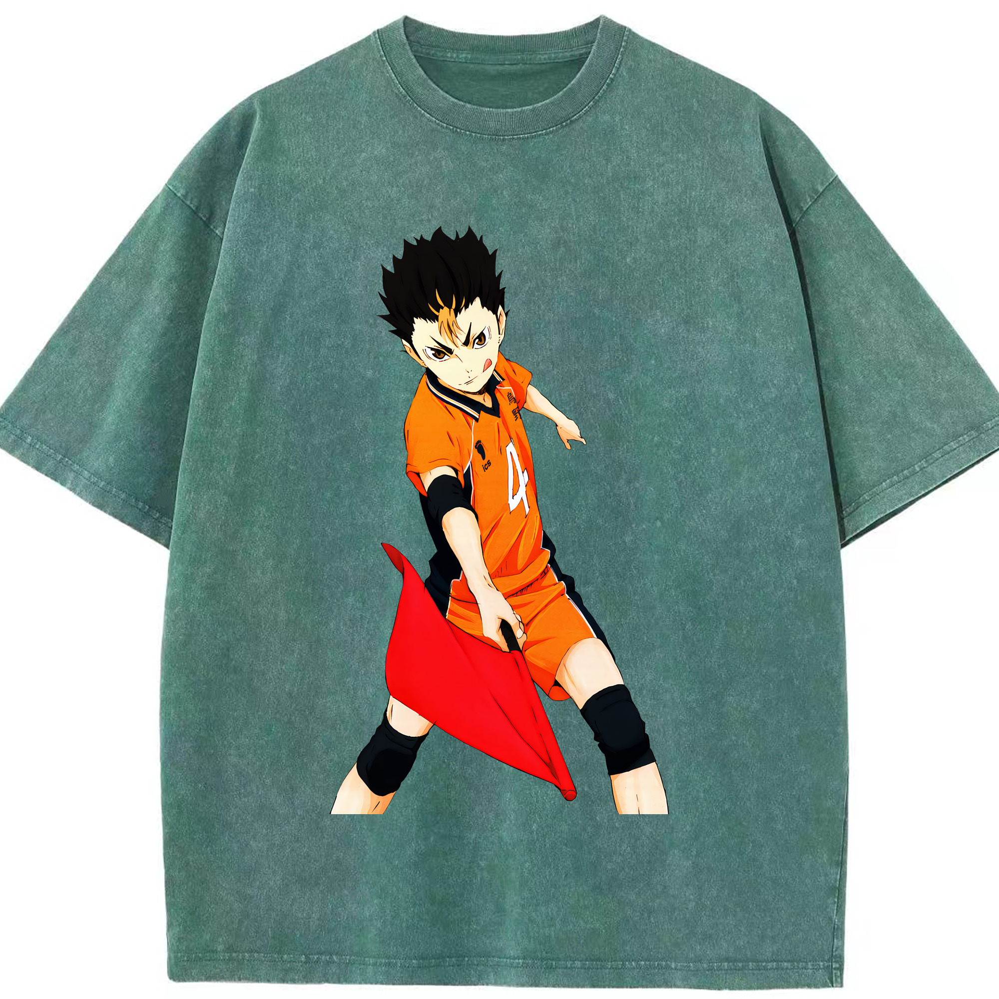 （画像用） ハイキュー!! Haikyu!! 綿100% ヴィンテージ風 半袖Tシャツ（フロントプリント）